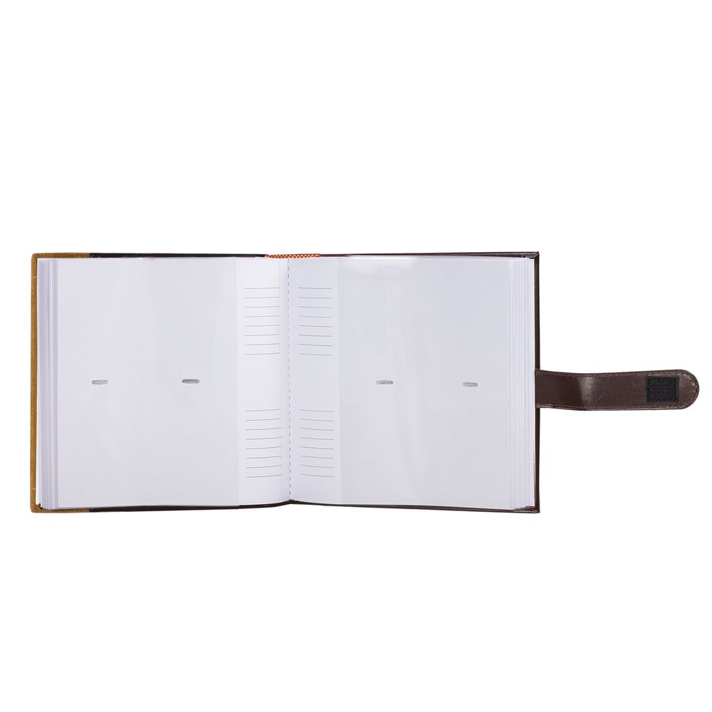 Фотоальбом BRAUBERG на 200 фото 10х15 см, под гладкую кожу, бумажные страницы, застежка, темно-коричневый