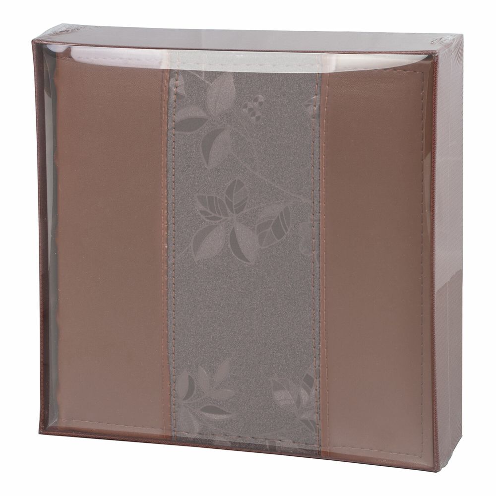 Фотоальбом BRAUBERG на 200 фото 10х15 см, под кожу (комбинированную), бумажные страницы, бокс, коричневый