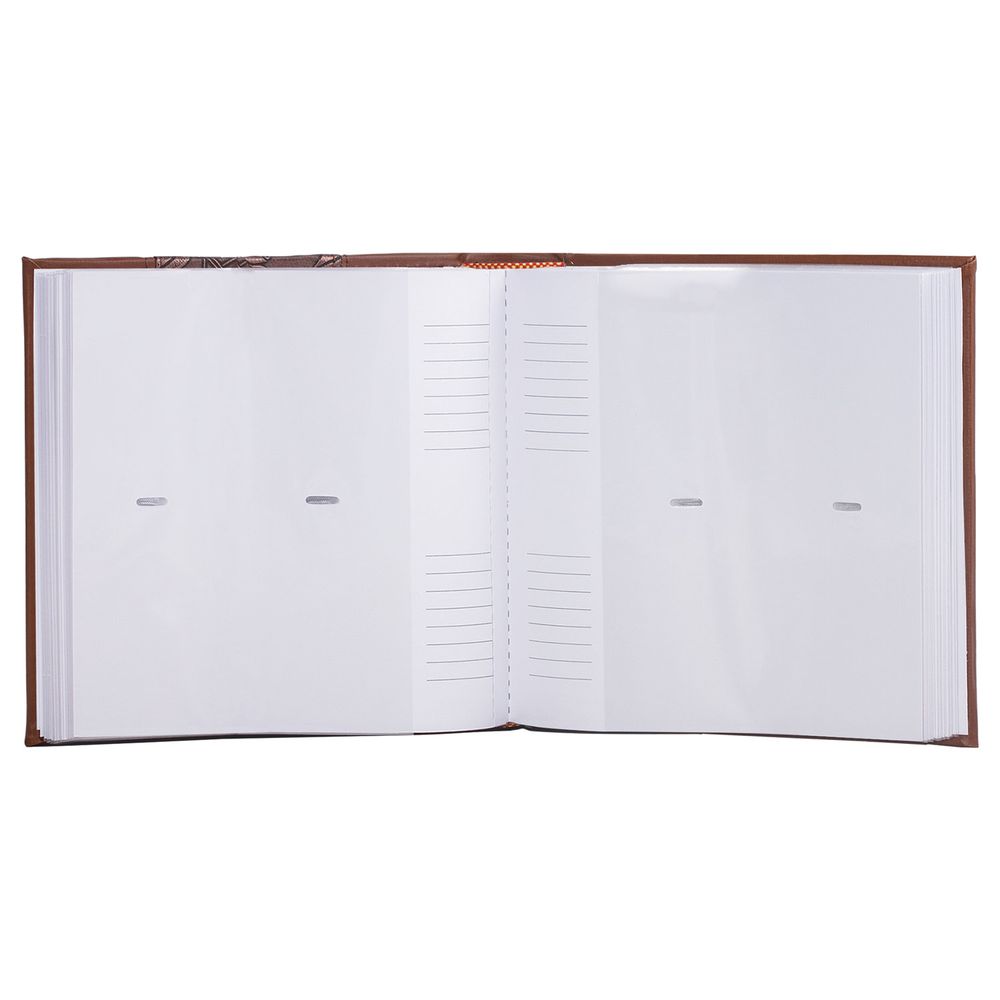 Фотоальбом BRAUBERG на 200 фото 10х15 см, под кожу (комбинированную), бумажные страницы, бокс, коричневый