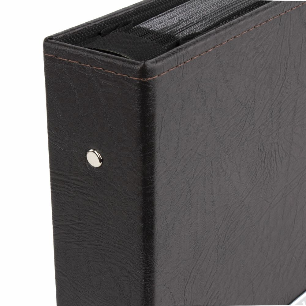 Фотоальбом BRAUBERG на 200 фото 10х15 см, под фактурную кожу, индивидуальный бокс, тёмно-коричневый