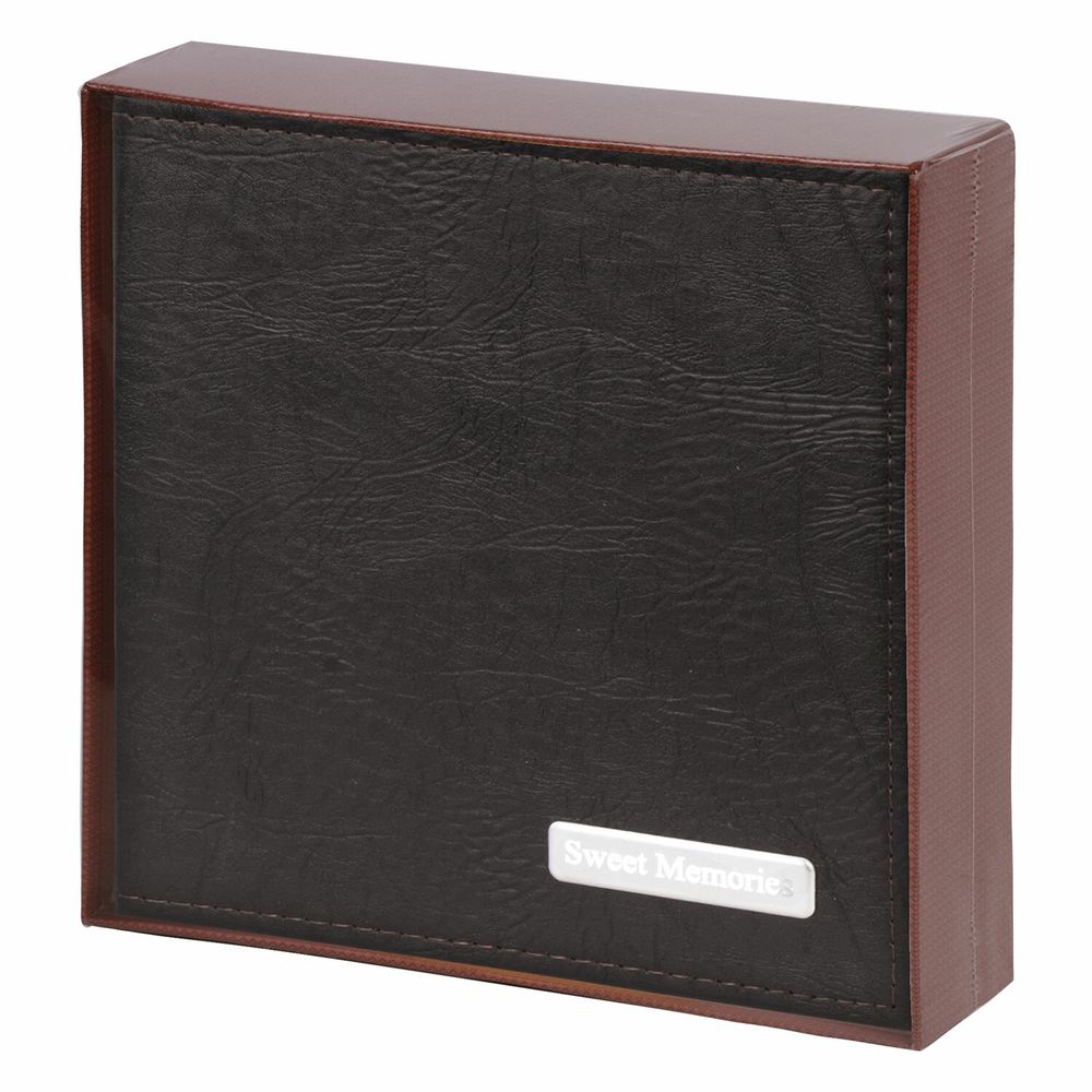 Фотоальбом BRAUBERG на 200 фото 10х15 см, под фактурную кожу, индивидуальный бокс, тёмно-коричневый
