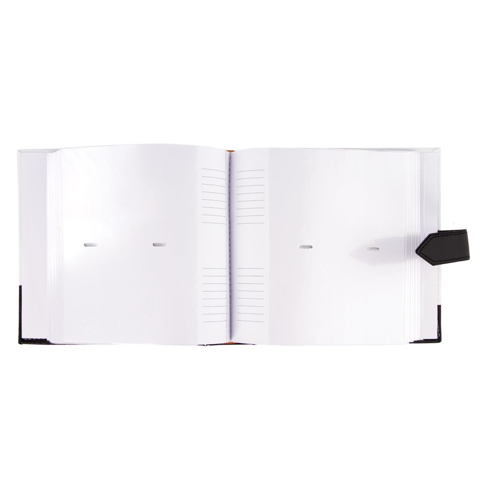 Фотоальбом BRAUBERG на 200 фото. 10х15 см, под замшу, бумажные страницы, бокс, белый с черным