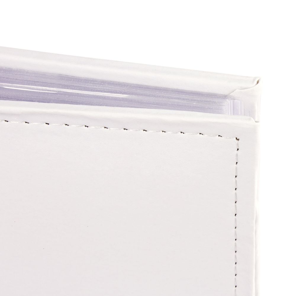 Фотоальбом BRAUBERG на 200 фото. 10х15 см, под замшу, бумажные страницы, бокс, белый с черным