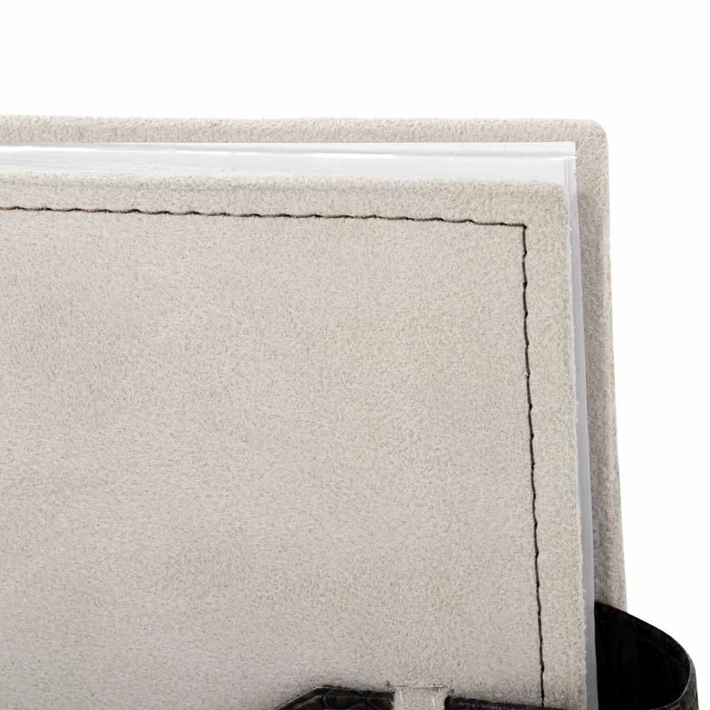 Фотоальбом BRAUBERG на 200 фотографий 10х15 см, под замшу, бумажные страницы, бокс, беж с коричневым