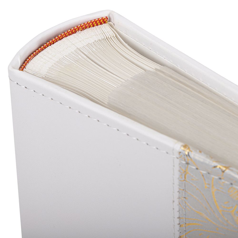 Фотоальбом BRAUBERG на 300 фото 10х15 см, под кожу, бумажные страницы, бокс, белый+золото