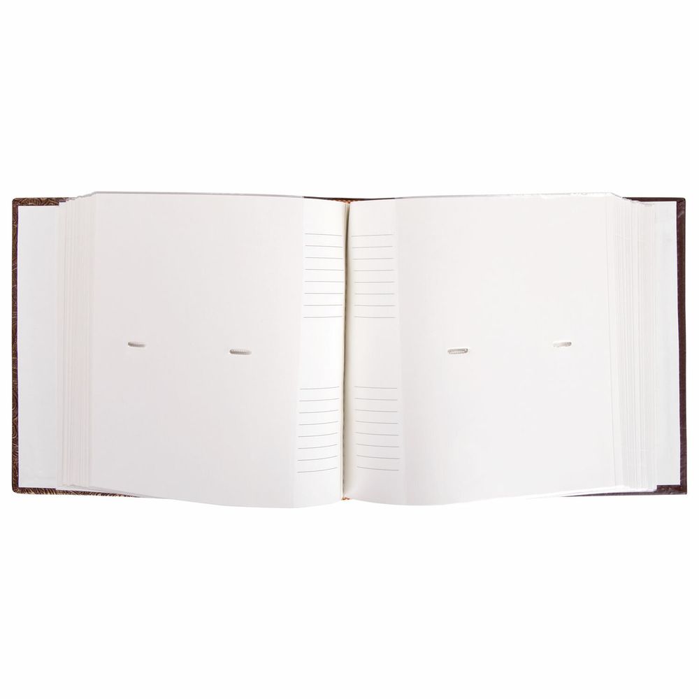 Фотоальбом BRAUBERG на 300 фотографий 10х15 см, обложка под кожу, бумажные страницы, бокс, бордо+бронза