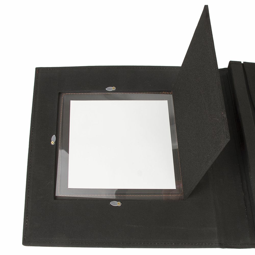 Фотоальбом BRAUBERG на 500 фотографий 10х15 см, обложка под кожу крокодила, рамка для фото, коричневый