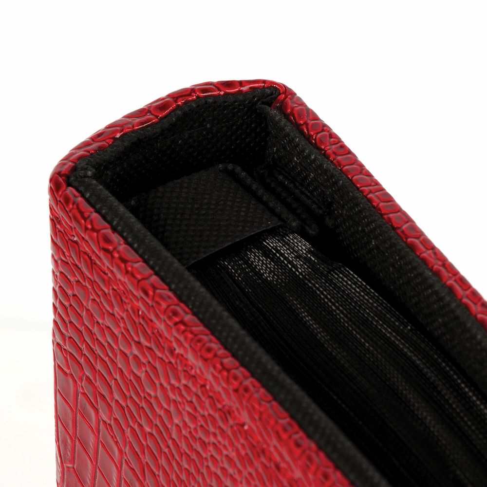 Фотоальбом BRAUBERG на 500 фотографий 10х15 см, обложка под кожу крокодила, рамка для фото, красный