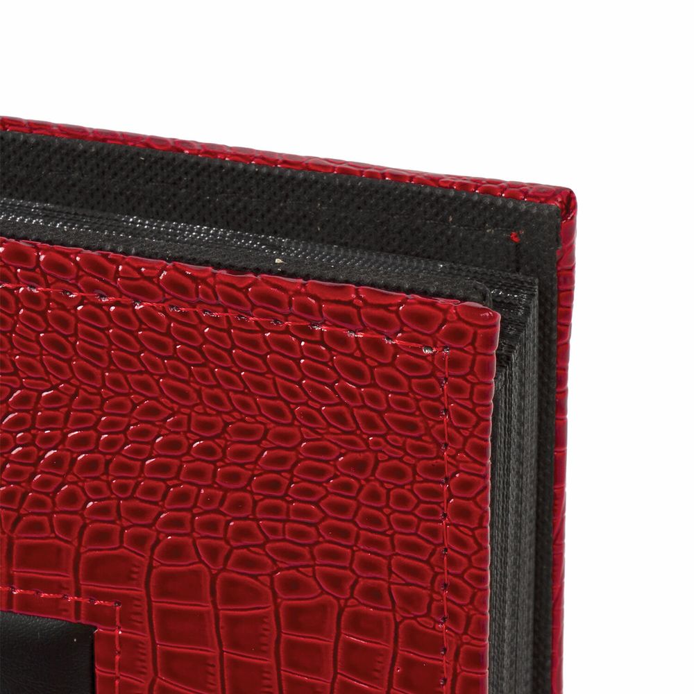 Фотоальбом BRAUBERG на 500 фотографий 10х15 см, обложка под кожу крокодила, рамка для фото, красный