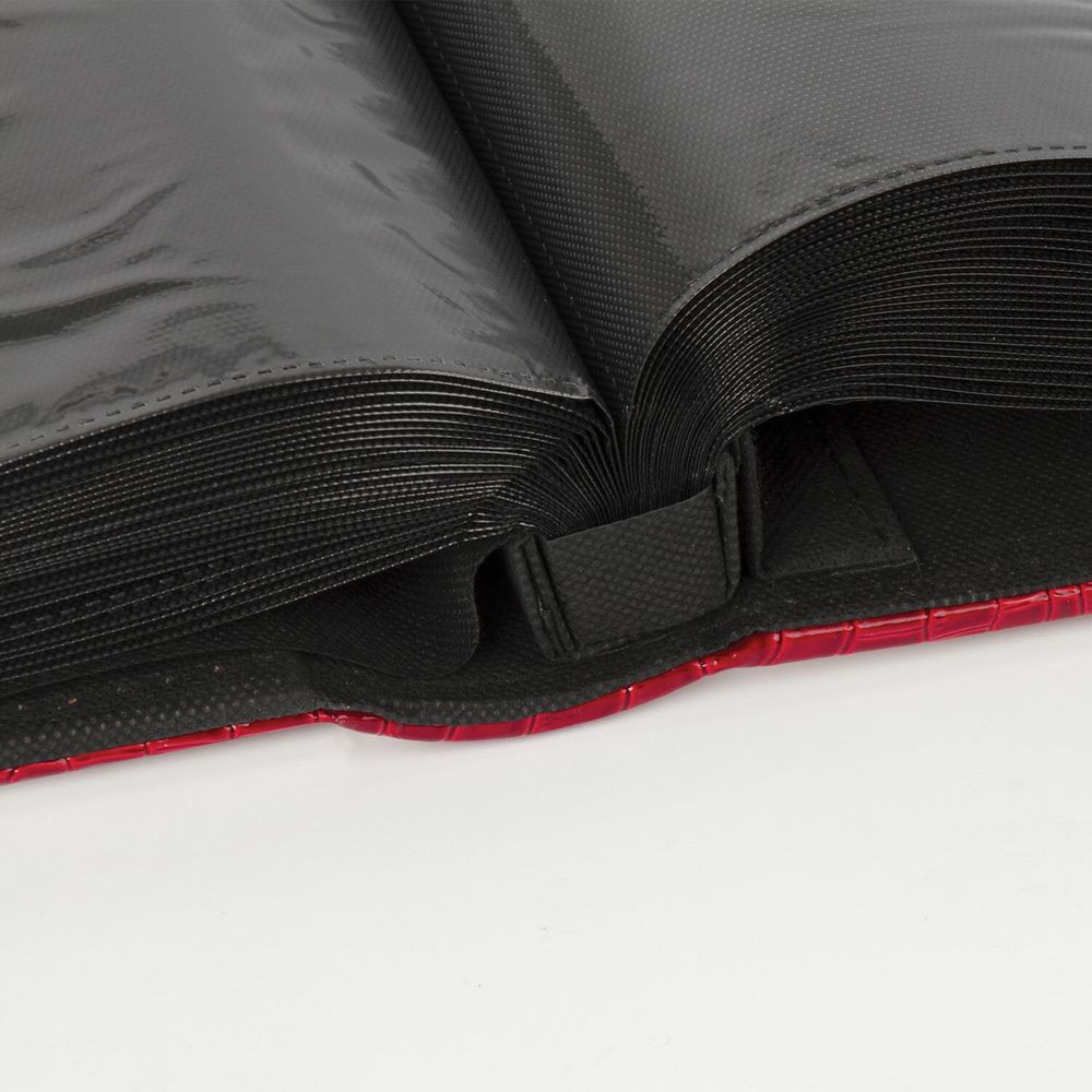 Фотоальбом BRAUBERG на 500 фотографий 10х15 см, обложка под кожу крокодила, рамка для фото, красный