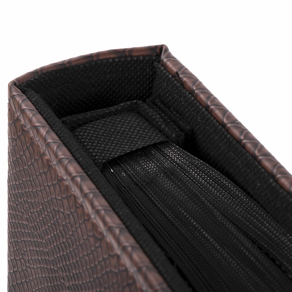 Фотоальбом BRAUBERG на 500 фотографий 10х15 см, обложка под кожу рептилии, рамка для фото, бокс, коричневый