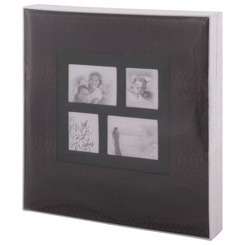 Фотоальбом BRAUBERG на 500 фотографий 10х15 см, обложка под кожу рептилии, рамка для фото, бокс, коричневый