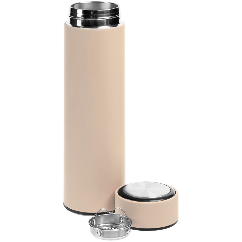 Термос с ситечком Percola бежевый