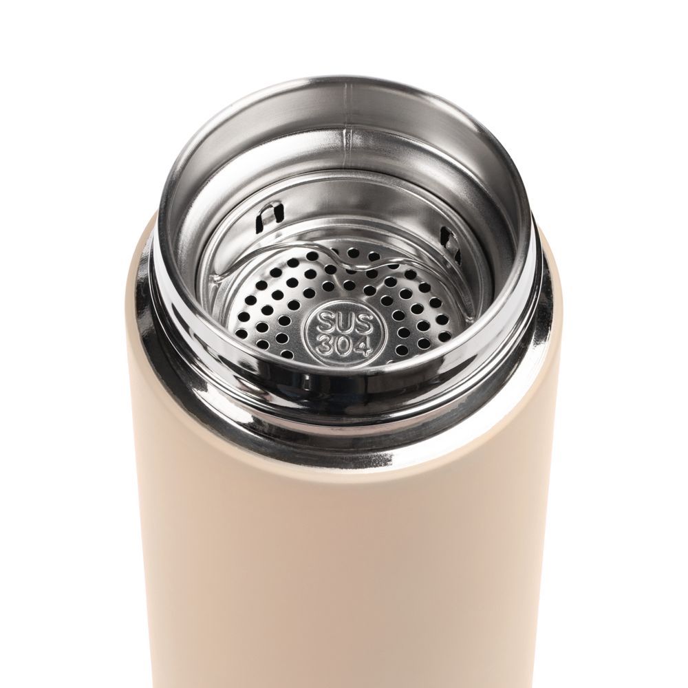 Термос с ситечком Percola бежевый