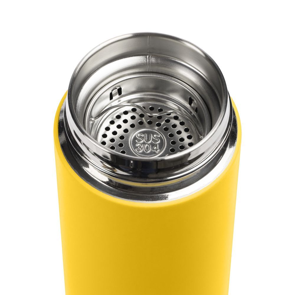 Термос с ситечком Percola желтый