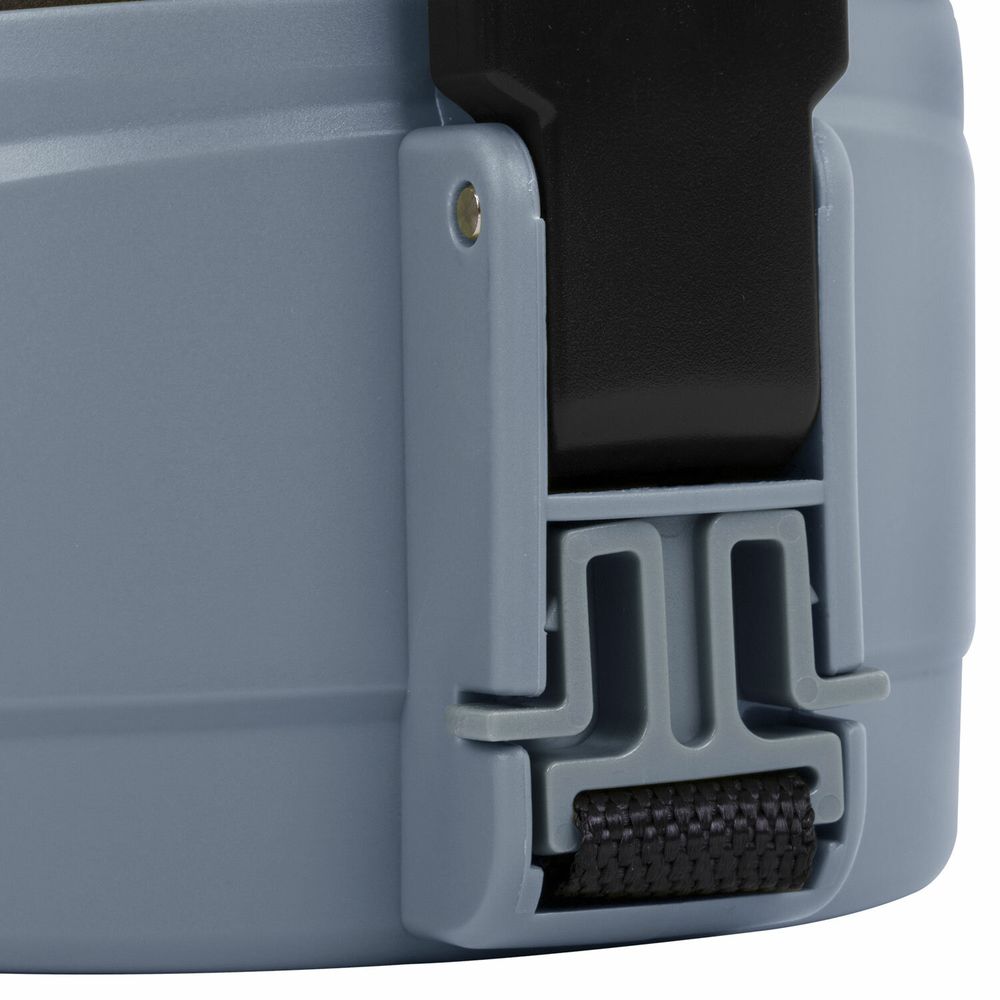 Термос классический, нержавеющая сталь 2 л, черно-серый, 2 кружки, ручка + ремешок, TAIGARU