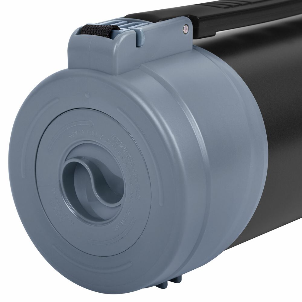 Термос классический, нержавеющая сталь 2 л, черно-серый, 2 кружки, ручка + ремешок, TAIGARU