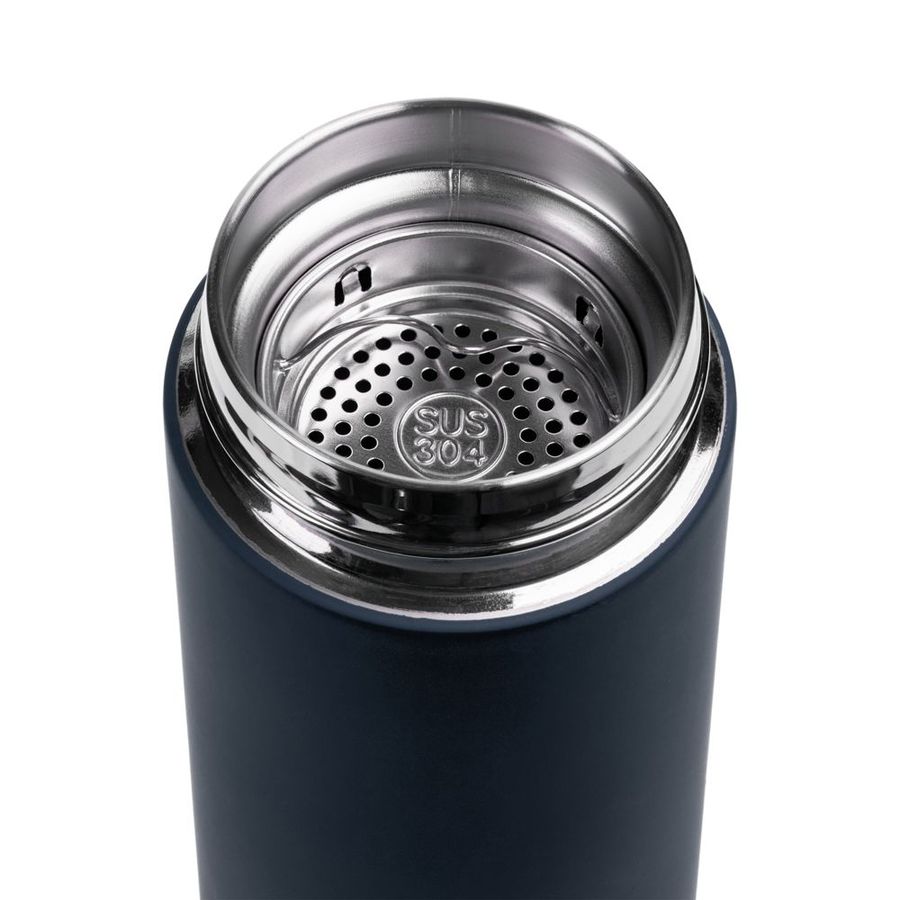 Термос с ситечком Percola темно-синий