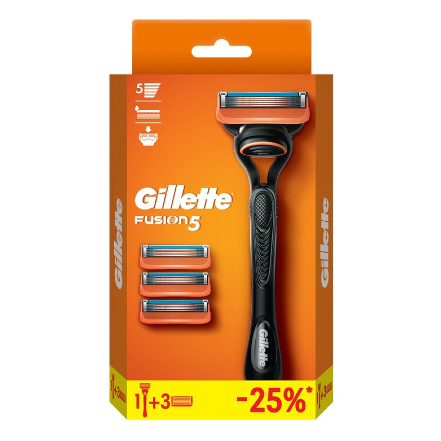 Бритва Gillette Fusion с 4 сменными кассетами 