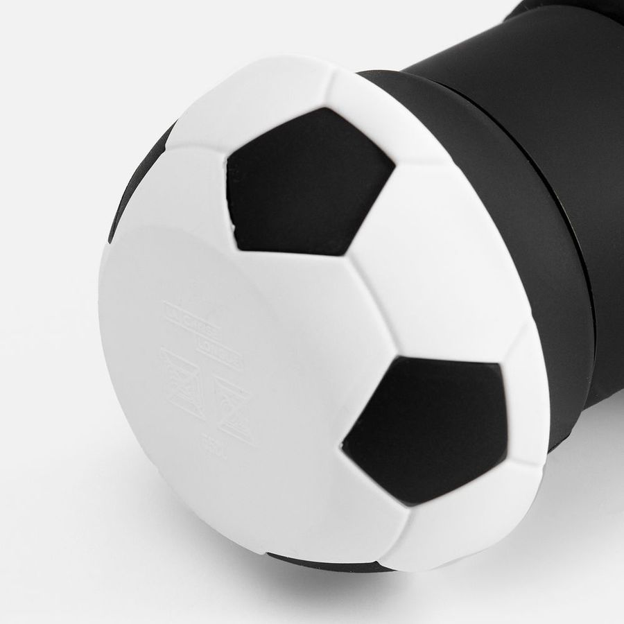 Складная бутылка для воды Football Flex белая с черным