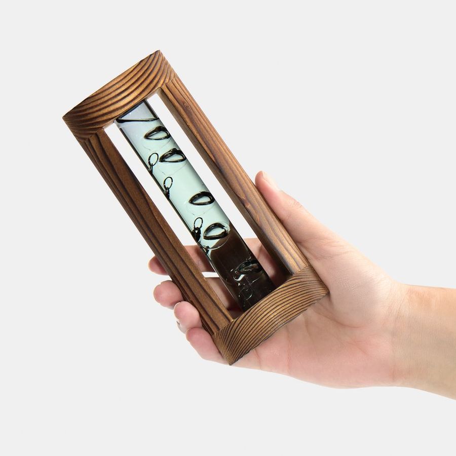 Термометр «Галилей» в деревянном корпусе серый