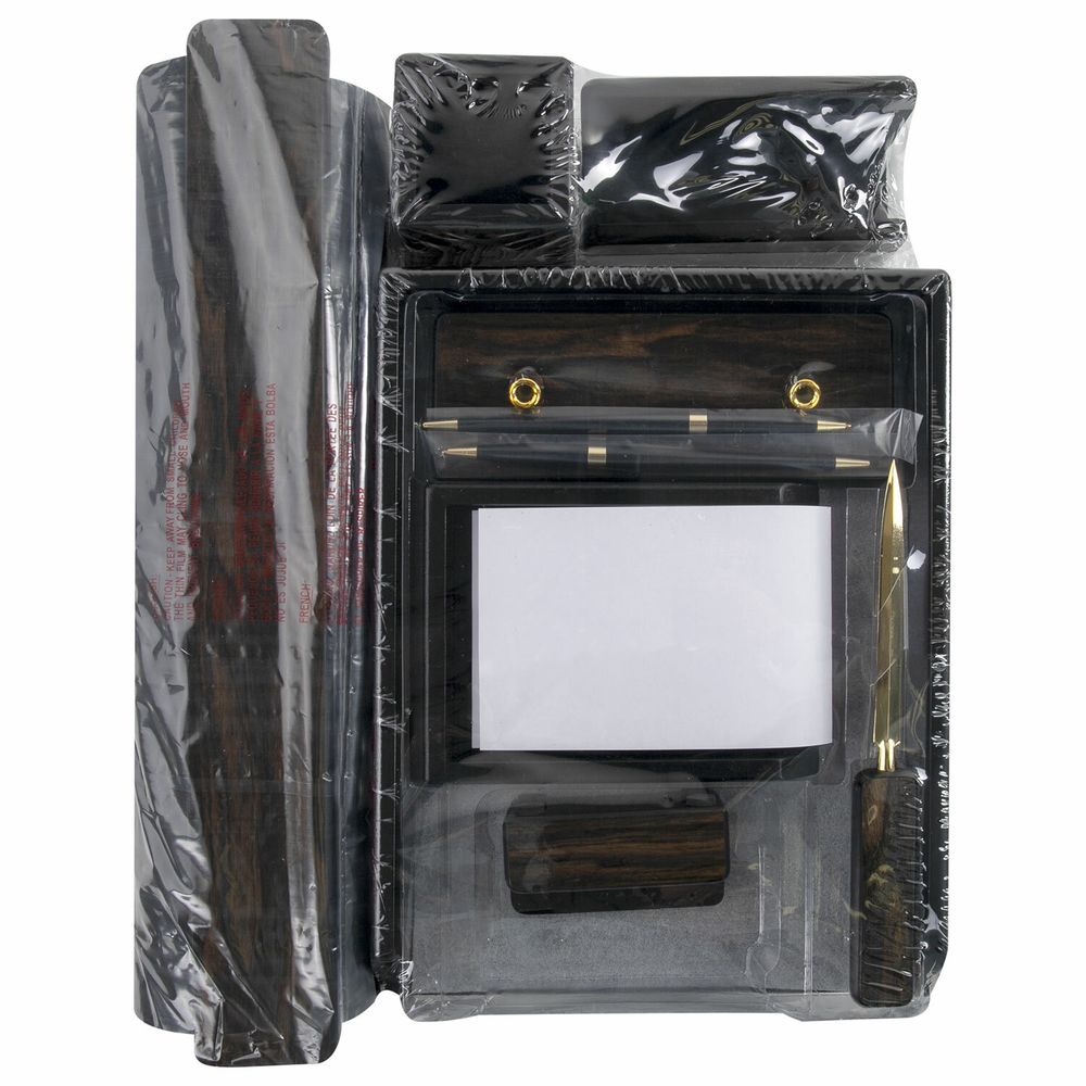 Набор настольный GALANT "Blackwood" из дерева, 8 предметов, цвет "чёрное дерево"