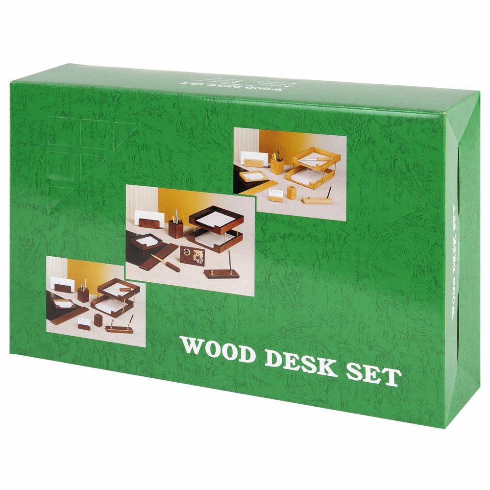 Набор настольный GALANT "Blackwood" из дерева, 8 предметов, цвет "чёрное дерево"