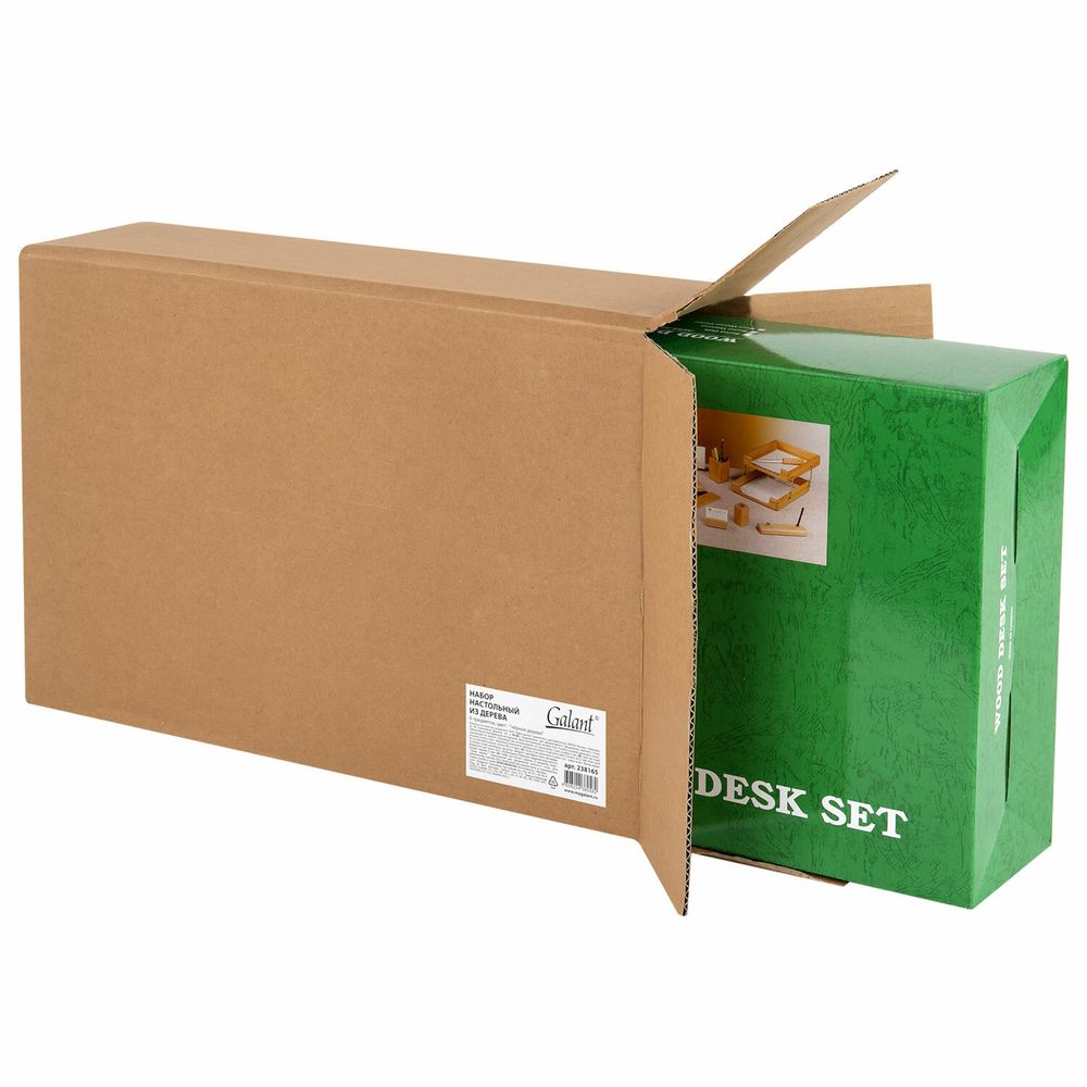 Набор настольный GALANT "Blackwood" из дерева, 8 предметов, цвет "чёрное дерево"