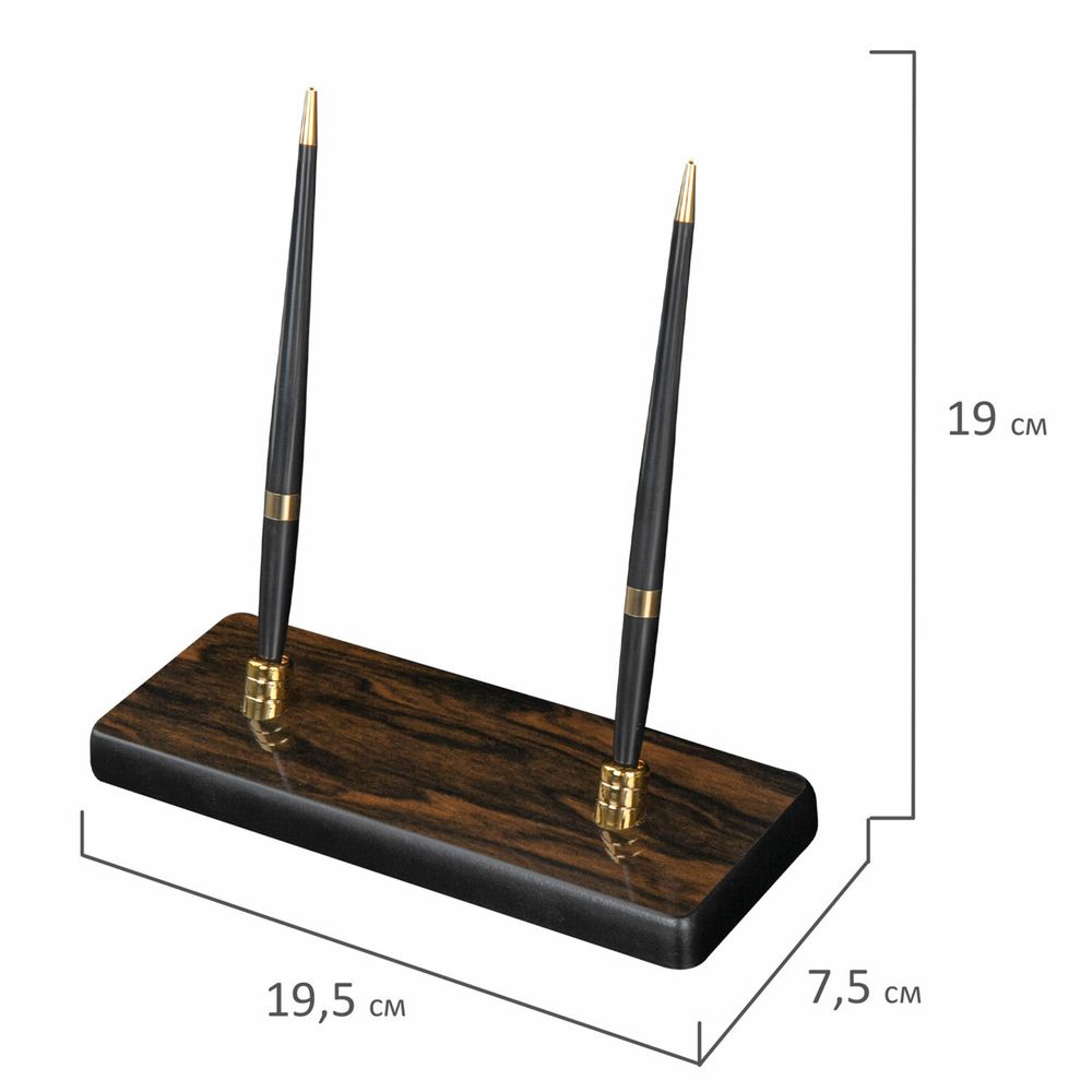 Набор настольный GALANT "Blackwood" из дерева, 8 предметов, цвет "чёрное дерево"
