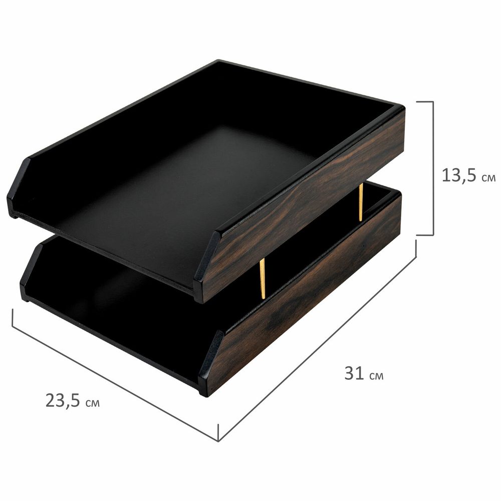 Набор настольный GALANT "Blackwood" из дерева, 8 предметов, цвет "чёрное дерево"