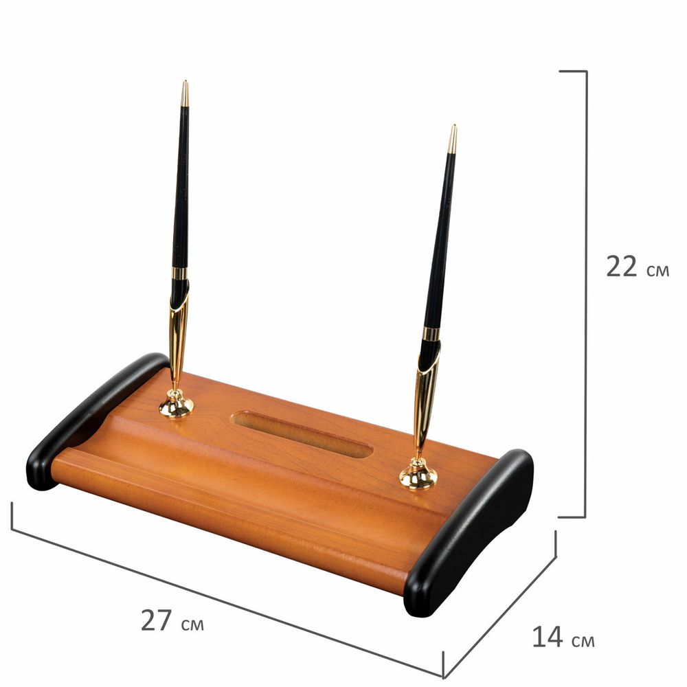 Набор настольный GALANT "Cayman" из дерева, 5 предметов, цвет "светлое дерево/чёрный"
