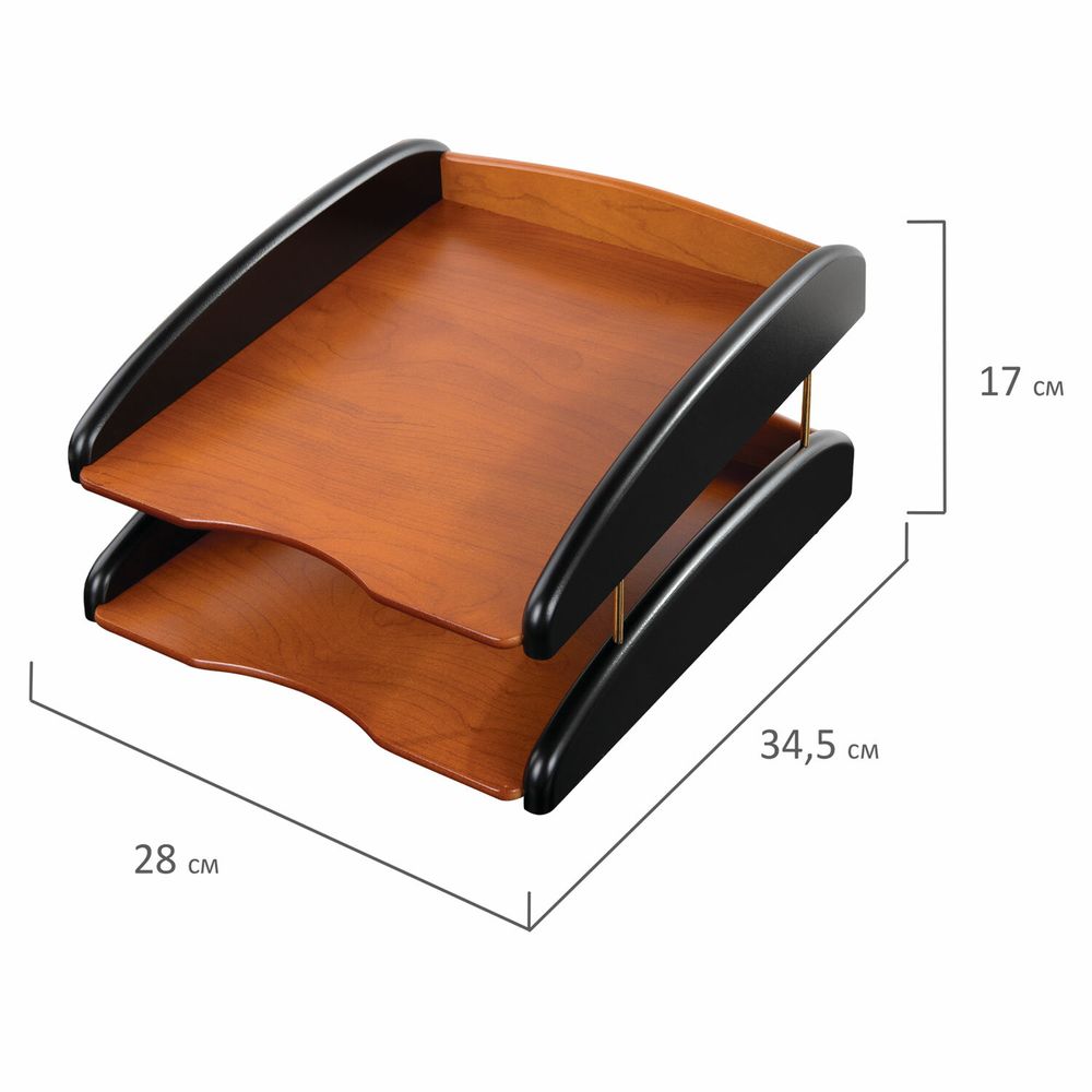 Набор настольный GALANT "Cayman" из дерева, 5 предметов, цвет "светлое дерево/чёрный"