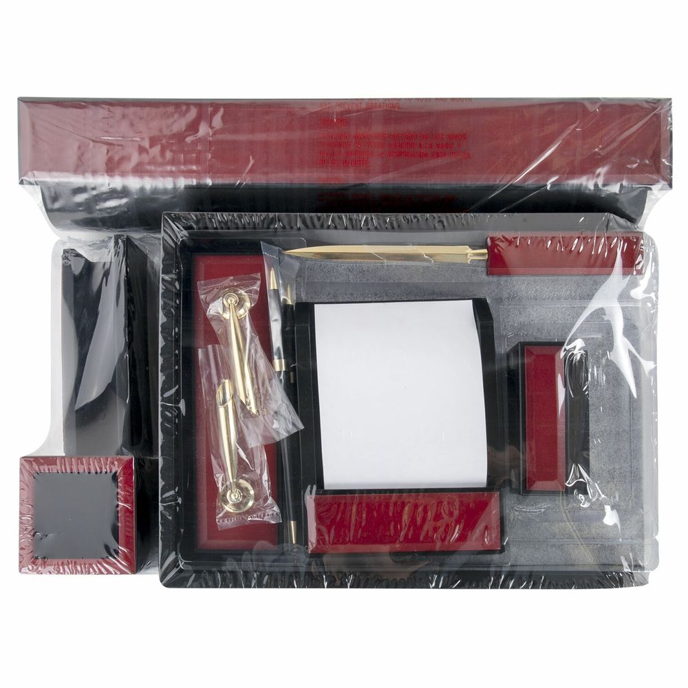 Набор настольный GALANT "Sirius" из дерева, 8 предметов, цвет "красное дерево/чёрный"