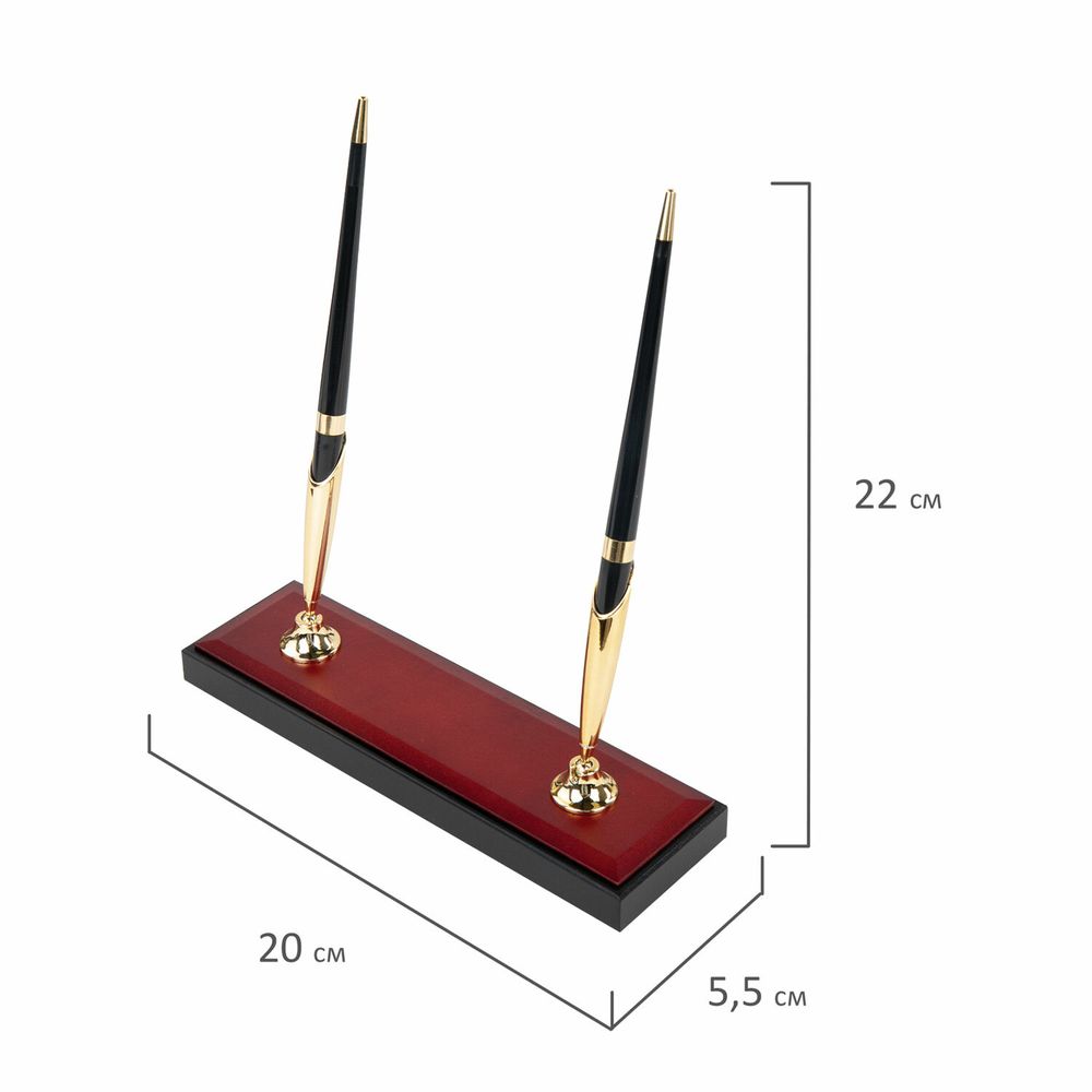 Набор настольный GALANT "Sirius" из дерева, 8 предметов, цвет "красное дерево/чёрный"