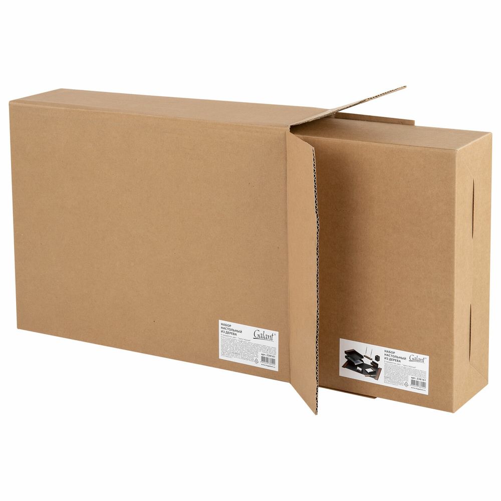 Набор настольный GALANT "Sirius" из дерева, 8 предметов, цвет "орех/чёрный"