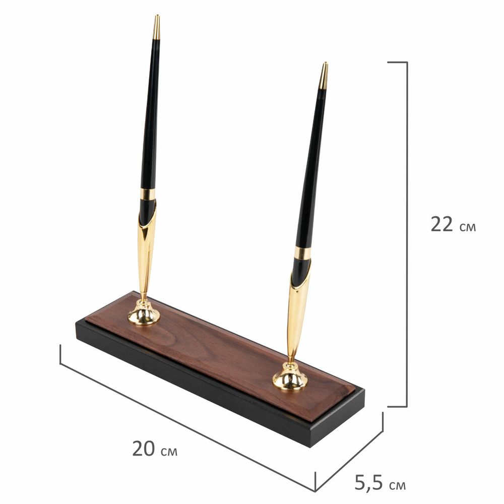 Набор настольный GALANT "Sirius" из дерева, 8 предметов, цвет "орех/чёрный"
