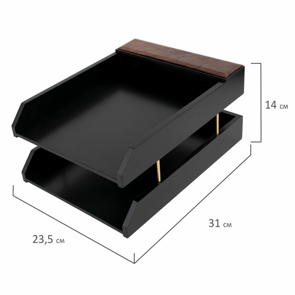 Набор настольный GALANT "Sirius" из дерева, 8 предметов, цвет "орех/чёрный"