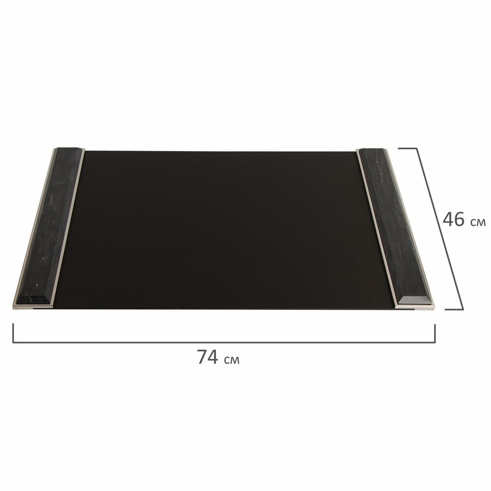 Набор настольный GALANT из мрамора, 8 предметов, черный мрамор/серебристые металлические детали