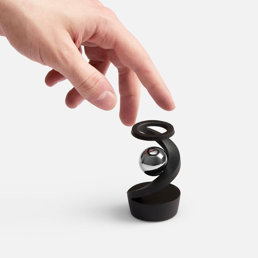 Настольный антистресс Mindflow черный с серебристым