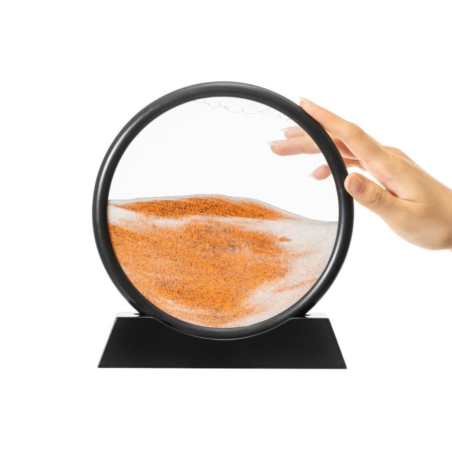 Песочная картина-антистресс Pleasantville черная с оранжевым