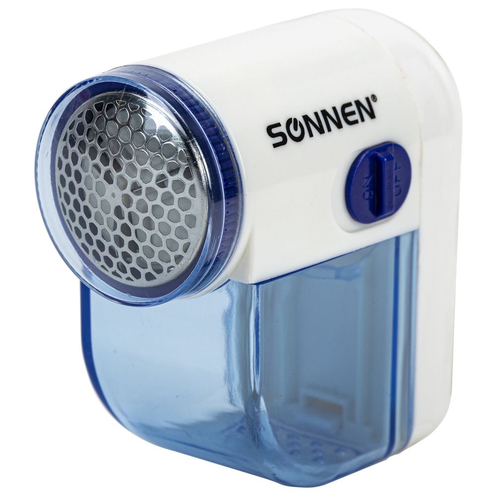 Машинка для удаления катышков миниклинер SONNEN FS-8808, белый/синий