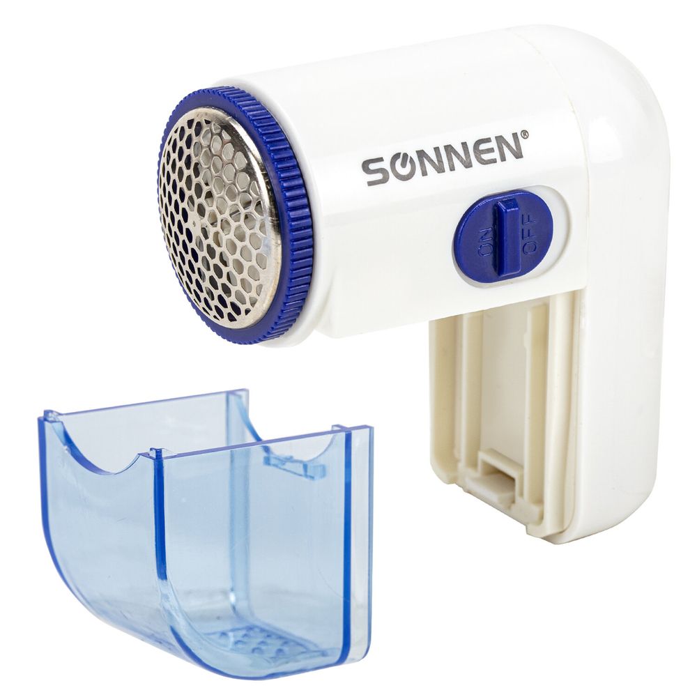 Машинка для удаления катышков миниклинер SONNEN FS-8808, белый/синий