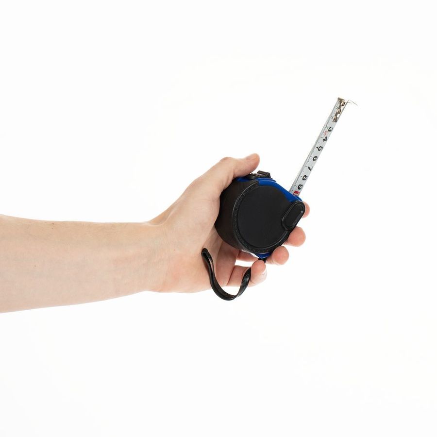 Рулетка Meter Plan 3 м черная с синим