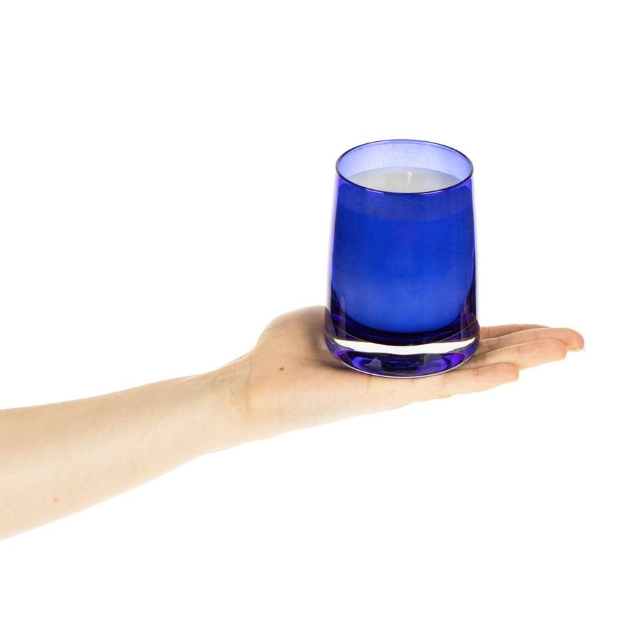 Ароматическая свеча Fragnola пряная древесина и кардамон темно-синяя