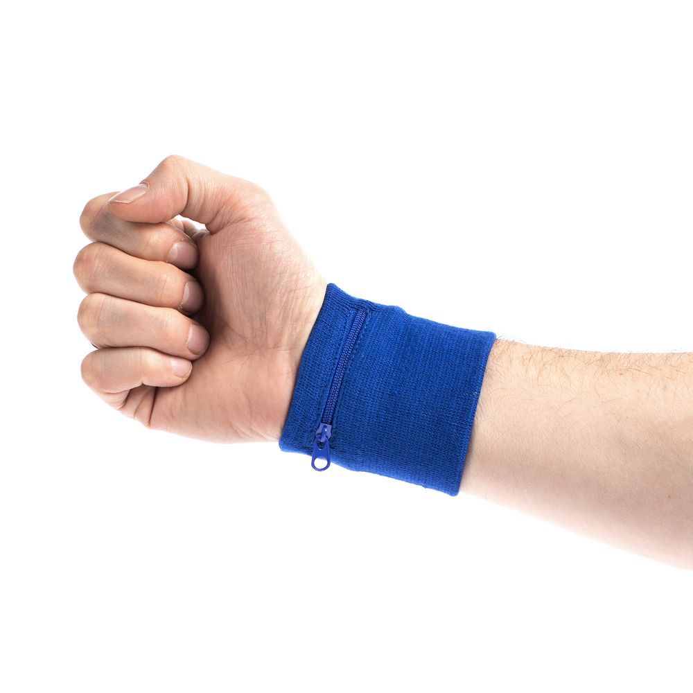 Напульсник с карманом Fiksu синий