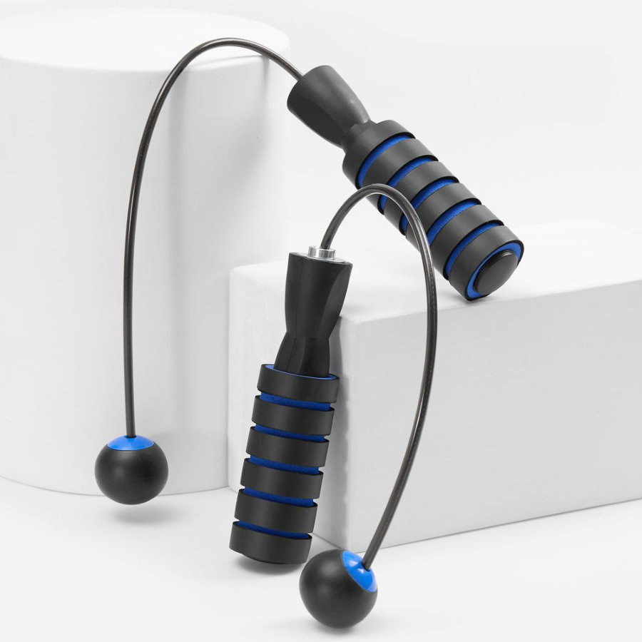 Беспроводная скакалка Silentino черная с синим
