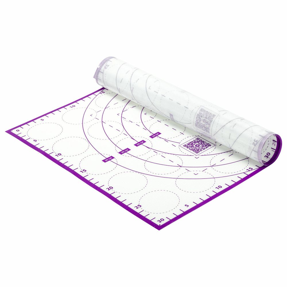 Коврики силиконовые для выпечки 4 в 1: Коврики 30х40 см / 46х66 см, Нож 24 см, Скалка, DASWERK