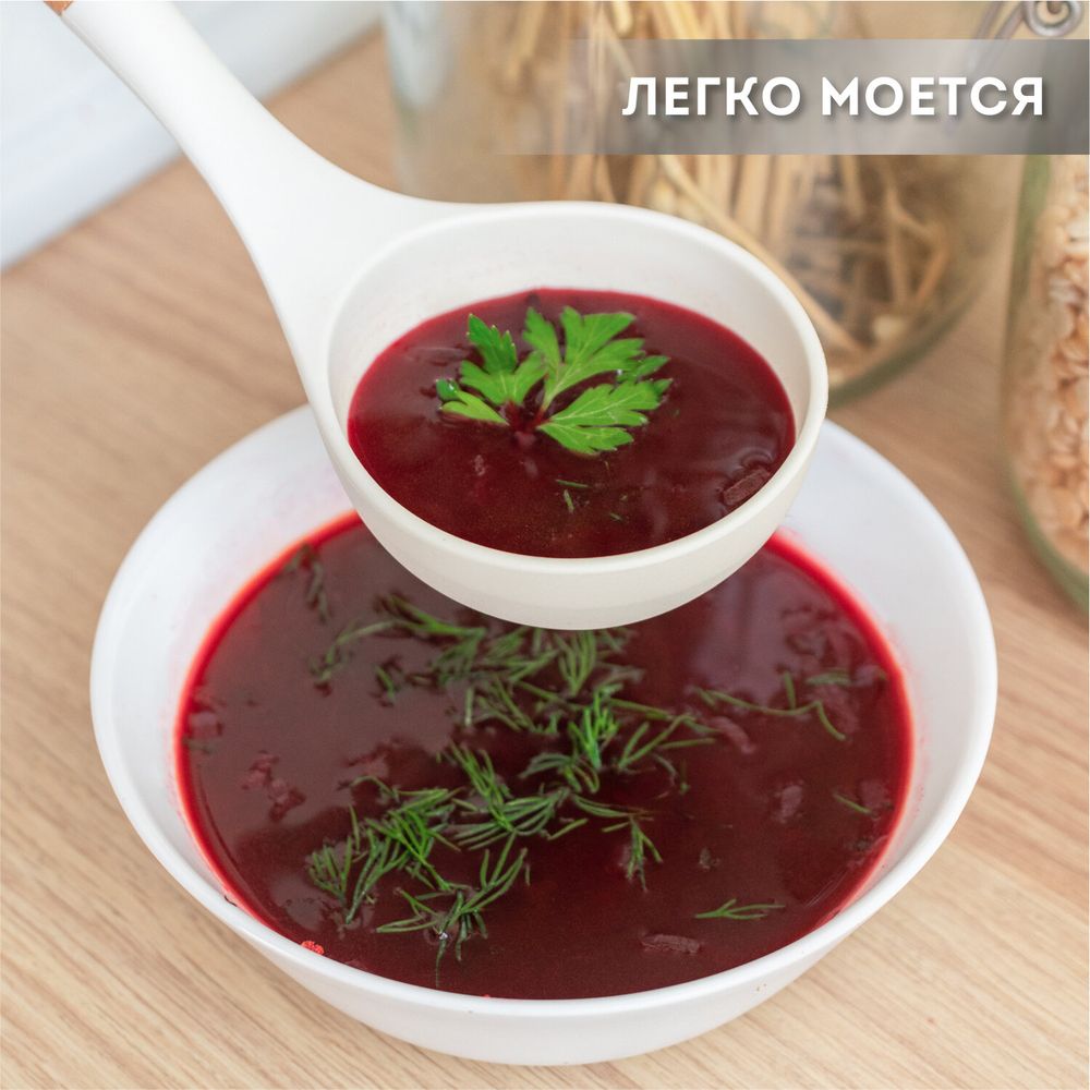 Набор силиконовых кухонных принадлежностей с деревянными ручками 12 в 1, молочный, DASWERK