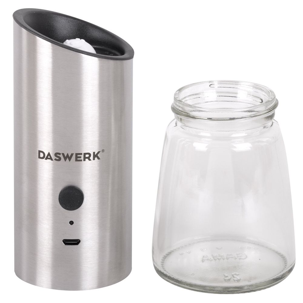 Набор гравитационных мельниц для соли и специй, электрические, 2 шт., USB, PM-8, DASWERK