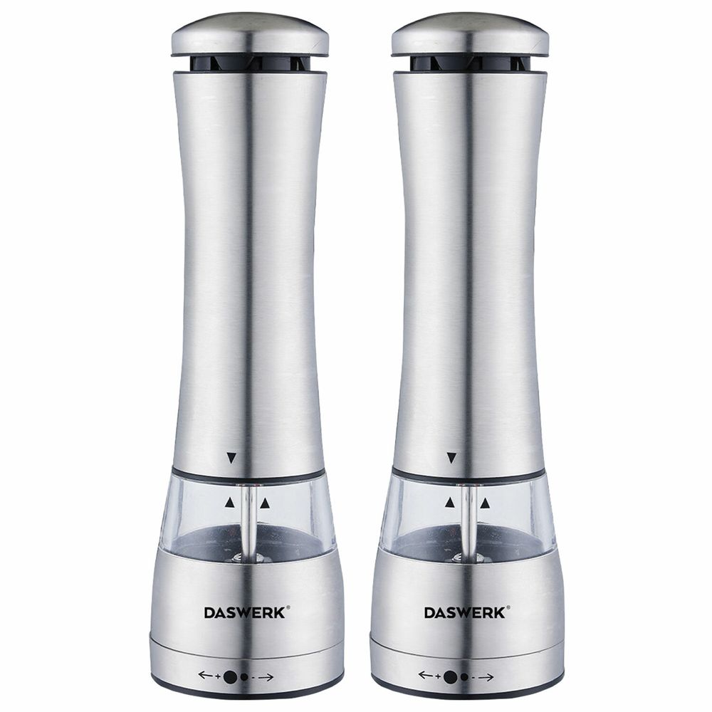 Набор мельниц для соли и специй электрические с подсветкой, 2 шт., PM-4, DASWERK